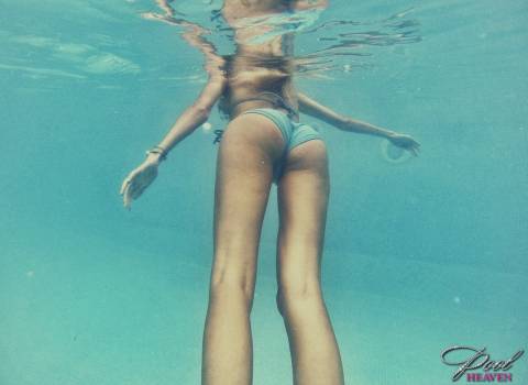 Bella ragazza foto sott acqua