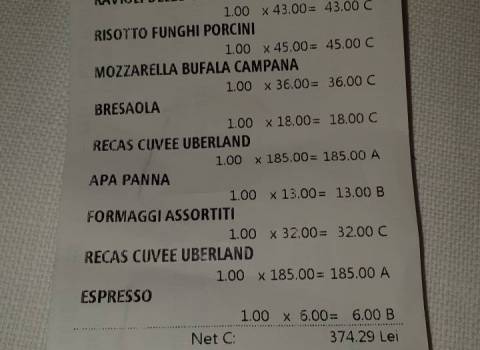 26-01-19 Dove vedere i prezzi in roni per ristoranti italiani in Romania?