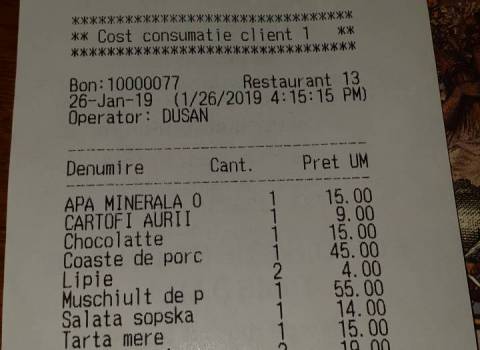 26-01-19 Conto di un buono ristorante rumeno a Timisoara per vedere